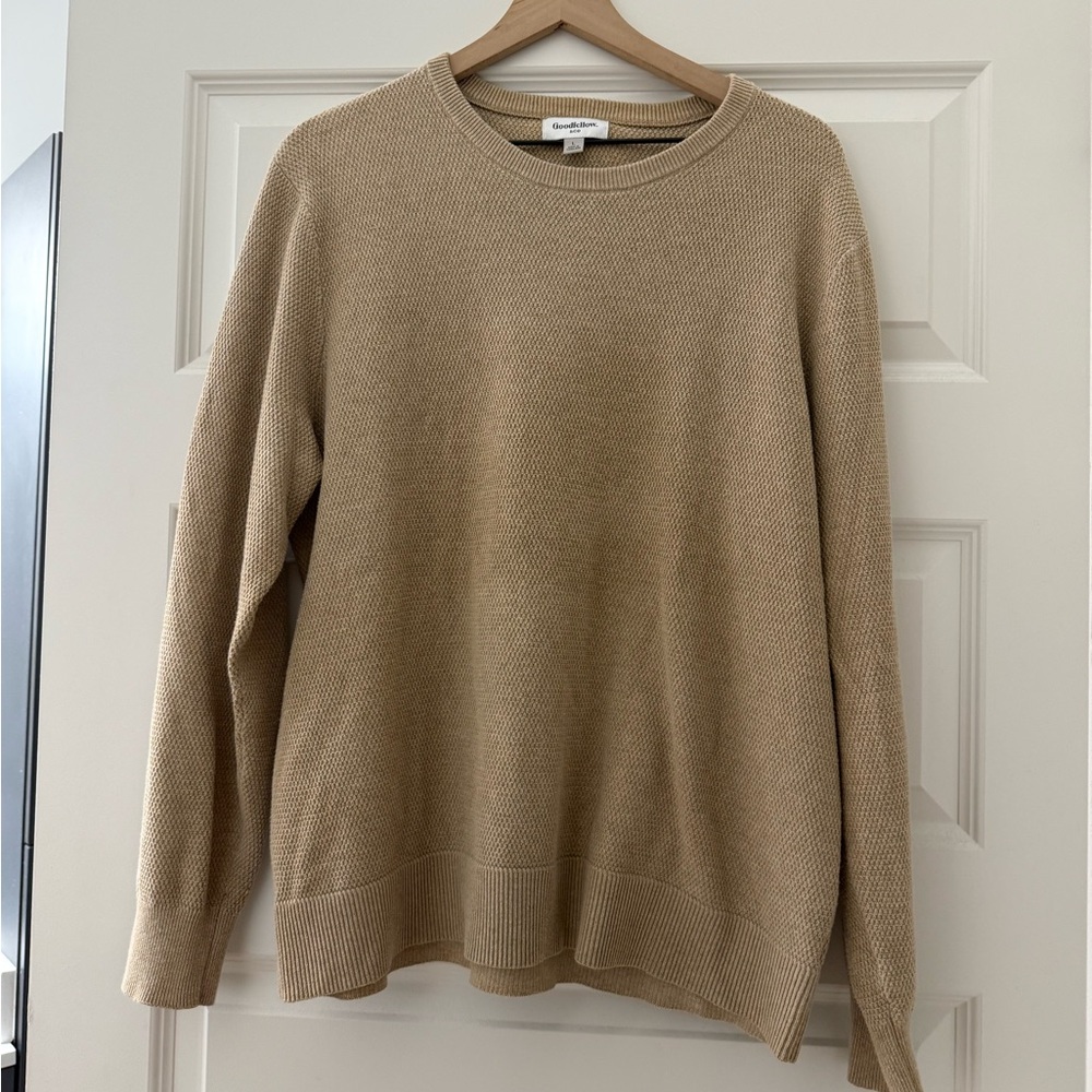 Goodfellow & Co Tan Crewneck Sweater textured